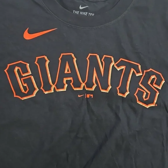 Nike San Francisco Giants Brandon Belt T-Shirt Black/Orange Size XL NWT - Picture 6 of 11